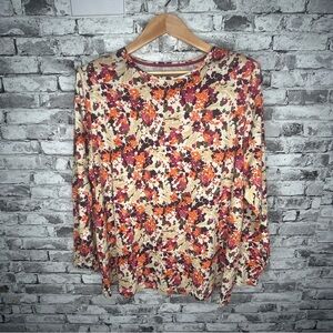 EUC Croft & Barrow Multicolor Floral Blouse Size 1X